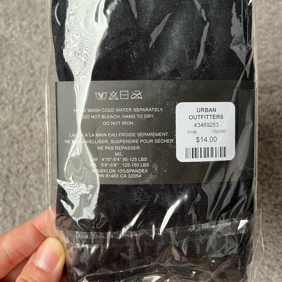 Urban Outfitters Sheer Black Polka Dot Pantyhose - Picture 2 of 2